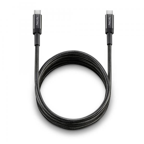 NGS CAVO DI RICARICA RAPIDA DA USB C A USB C, 3 MT, NERO [KNOT65W - 3] - eletrosyncstore