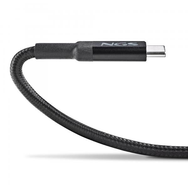 NGS CAVO DI RICARICA RAPIDA DA USB C A USB C, 3 MT, NERO [KNOT65W - 3] - eletrosyncstore