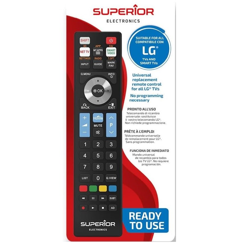 Telecomando Tv Universale Smart Tv Lg Superior Compatibile Per Tv Lg E Pc Nero - eletrosyncstore