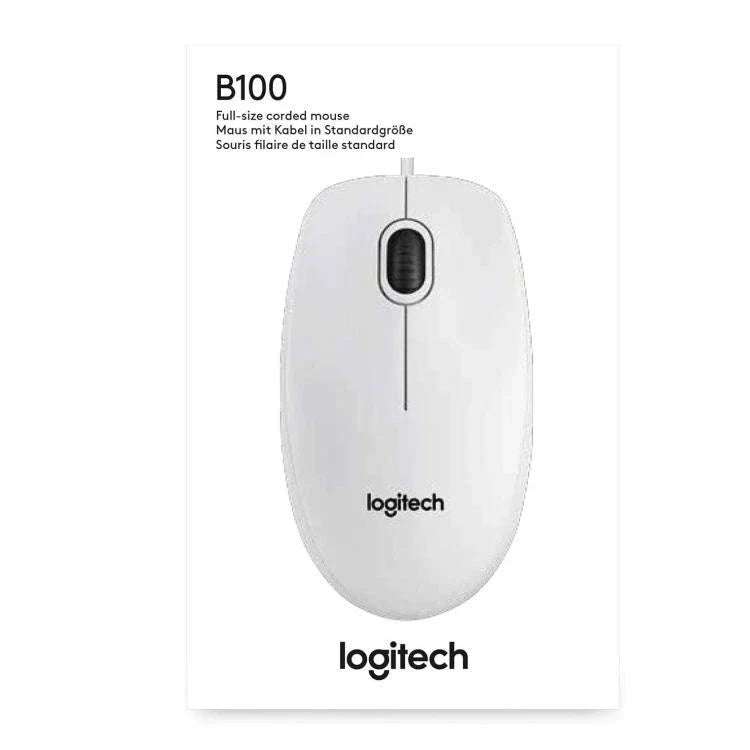 Logitech B100 Mouse Ottico Cablato Con Filo Usb 800 Dpi Ambidestro Windows Mac - eletrosyncstore