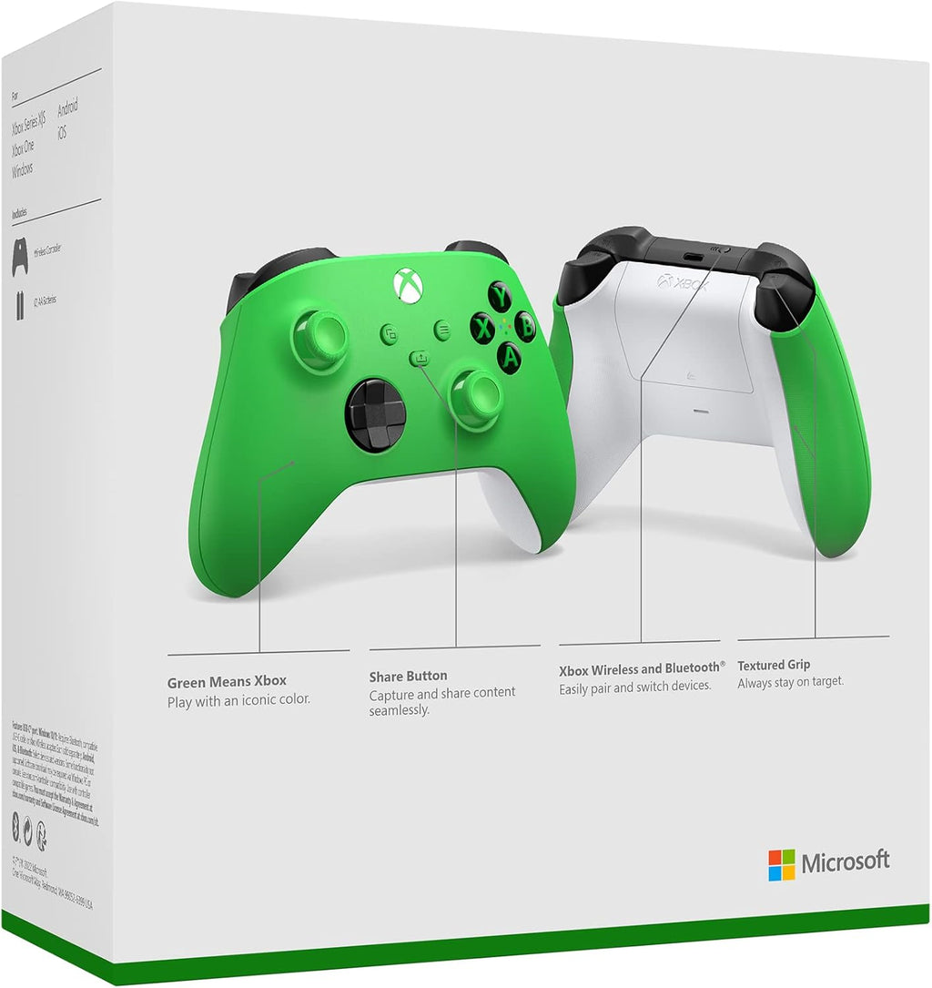 Controller Microsoft Xbox Serie X/S Velocity Green Pad Wireless One Verde - eletrosyncstore