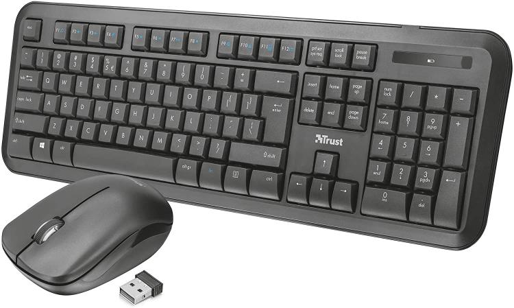 Trust Kit Tastiera Nova E Mouse Wireless Set Accessori Computer Pc Portatile - eletrosyncstore