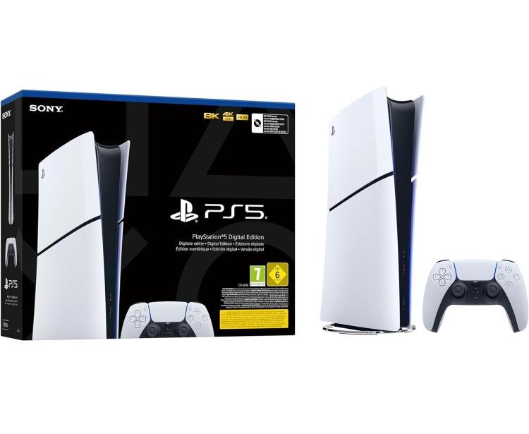 Sony Console Playstation 5 Digital Slim White 1Tb Digitale Ps5 Ssd Bianca Italia - eletrosyncstore