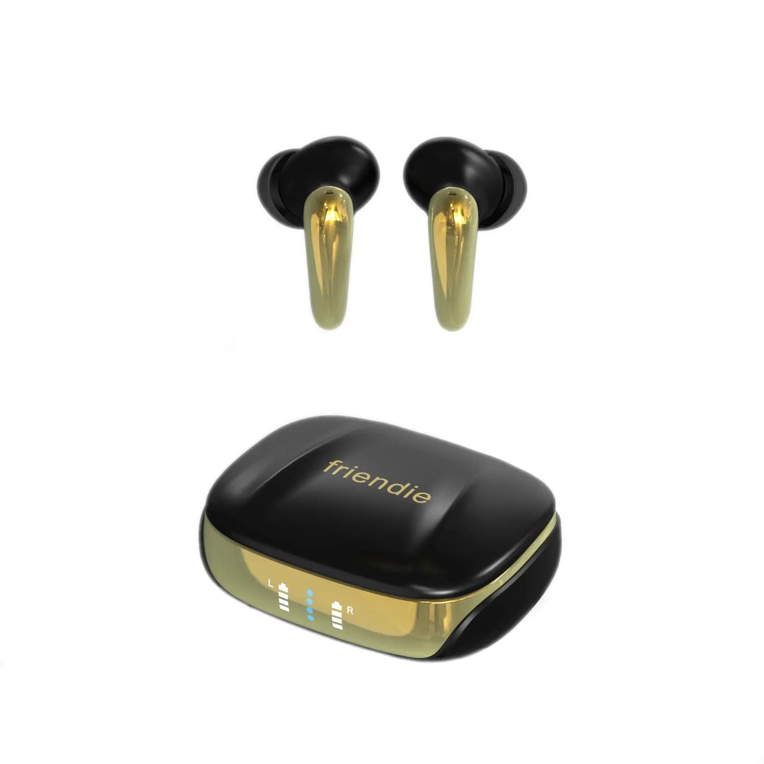 AIR Focus ANC Matte Black and Gold Active Noise Cancelling Earbuds (In Ear Wireless Headphones) - eletrosyncstore