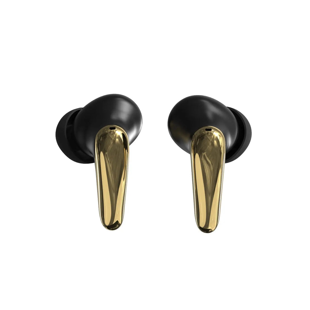 AIR Focus ANC Matte Black and Gold Active Noise Cancelling Earbuds (In Ear Wireless Headphones) - eletrosyncstore