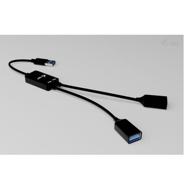 HUB USB - A CAVO Flessibile a 2 porte (2x USB - A) [U3CBLHUB2A] - eletrosyncstore